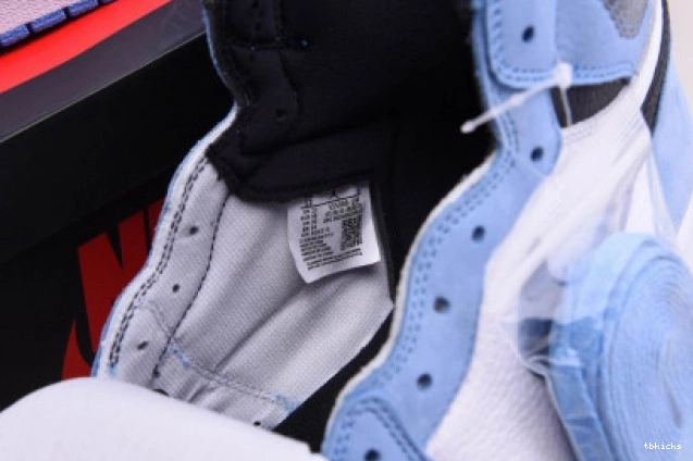 Rep TBK BLUE JORDAN 555088-134 RETRO AIR UNIVERSITY BLACK WHITE 1 HIGH 0807